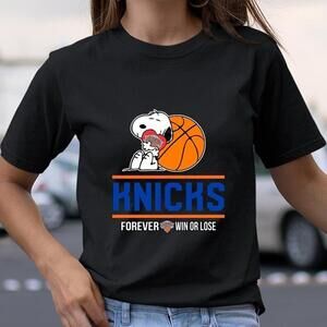 Snoopy Forever Knicks  Basketball Themed Funny Fan Shirt